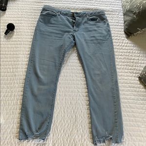 topman slim raw hem jeans